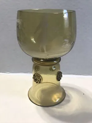 Antique Mary Gregory Chalice With Prunts Bohemian 6” Glass • $34.03