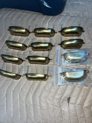 $100 • Buy Pottery Barn Classic Hardware Cup Bin Pull 3  Brass (12)