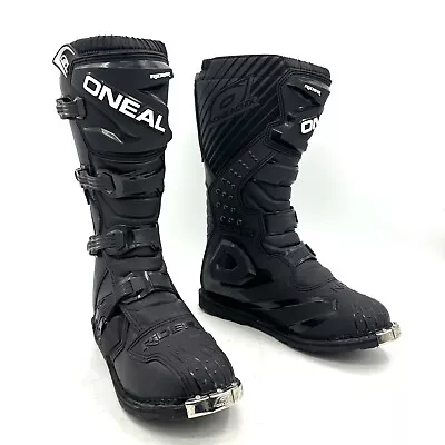 Oneal Rider Black MX Motocross Boots Men's Size US 12 / EU 46 • $94.99