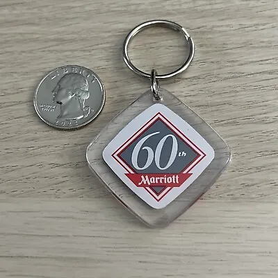 Marriott Hotels 60th Anniversary Plastic Keychain Key Ring #43491 • $10.23