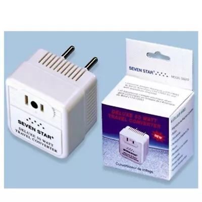 50 Watts Deluxe Voltage Converter 220 Volt Down To 110 Volts Travel Adapter • $9.95