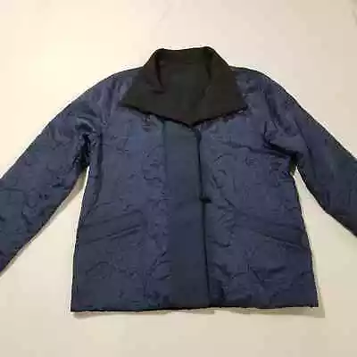 Mycra Pac One Jacket Donatella Mini Rain Reversible Small Medium Black Blue  • $47.99