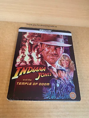 Indiana Jones And The Temple Of Doom 4K UHD Blu Ray Steelbook NEW & SEALED • £39.99