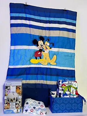 Disney  Mickey And Pluto 6 Piece Crib Bedding Set  New See Details 🏸 • $59.99