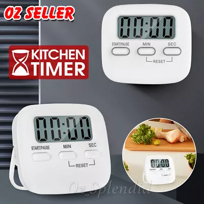 Kitchen Timer Egg Magnetic Kitchen Cooking Timer Digital Alarm 99Minute White • $7.99