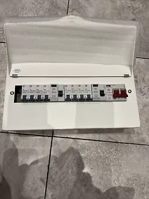 £125 • Buy Wylex 9 Way Amendment 3 Metal Clad Dual RCD Board Consumer Unit With SPD Device