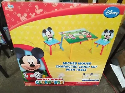 Disney Mickey Mouse Kids Table And 2 Chairs Set For Arts Crafts 120ep • £50.74