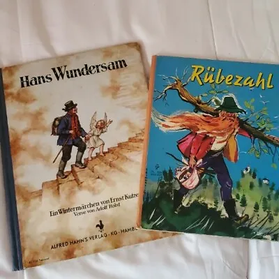 Vintage German Children Books Fairy Tale Lot 2 Rubezahl Hans Wundersam • $6