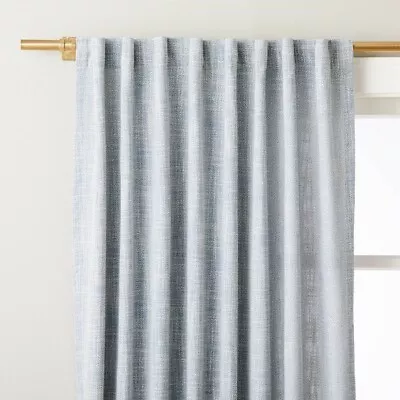 Hearth & Hand Magnolia Curtain Color Sterling Blue Heathered 54”x 95” New • $39.99