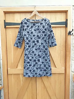 Vegas Collection Ladies Size Small Blue Tunic Dress 3/4 Sleeves Pockets Preloved • $12.63