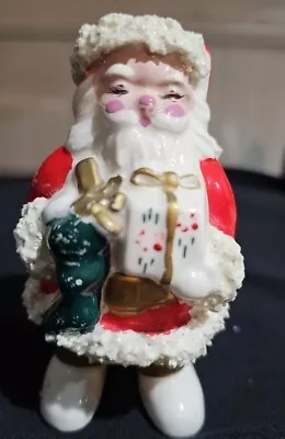 Santa Claus Small Ceramic Napco Figurine Spaghetti Trim Japan Vintage Christmas  • $27.99