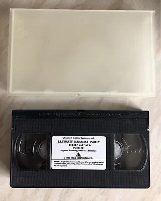 Ultimate Karaoke Party Disco Vhs Video Cassette Tape Vsl0170 1997 Tested Working • £1.95