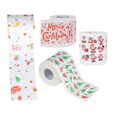 4 Rolls Christmas Toilet Paper Xmas Decor Tissue Roll-RP • £15.35