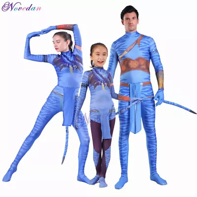 Avatar 2 Cosplay Costume Movie Jake Sully Neytiri Bodysuit Suit Zentai Jumpsuits • $43.45