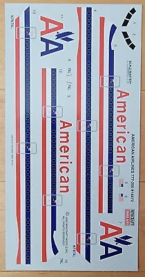 1/144 - Minicraft Decal - American Airlines - Boeing B777-200 - 14472 • $5