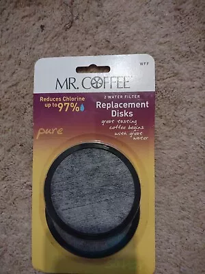 Genuine Mr. Coffee 2 Pack Water Filtration Replacement Disks ~ Model WFF • $3.99