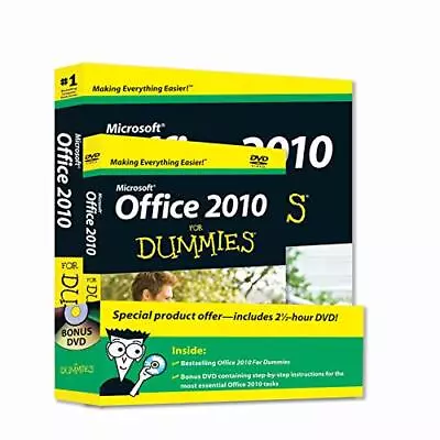 OFFICE 2010 FOR DUMMIES BOOK + DVD BUNDLE By Wallace Wang **Mint Condition** • $14.49