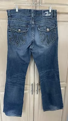 Mek Denim Jeans Mens 34x34Blue ButtonFly Chicago Straight Pants Adult • $39.99