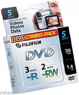 2 5pk Fuji Mini Dvd-r 4pcs/dvd-rw 6 Pcs In Mini Case Camcorder Discs #25302434 • $24.99