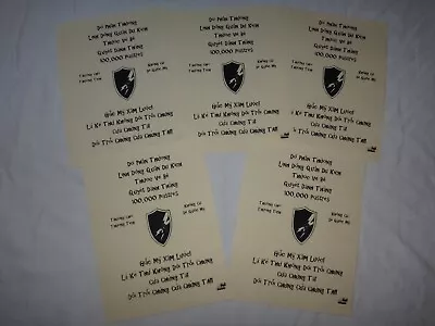 Vietnam War 5 VC Propaganda Leaflets Against US Army SECURITY AGENCY (ASA) Team • $6.92