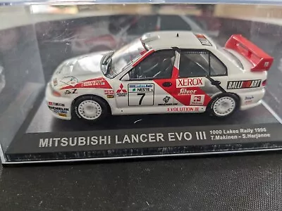 Mitsubishi Evo III 1000 LAKES RALLY 1996 T MAKINEN 1/43 Rally Car Collection • £2