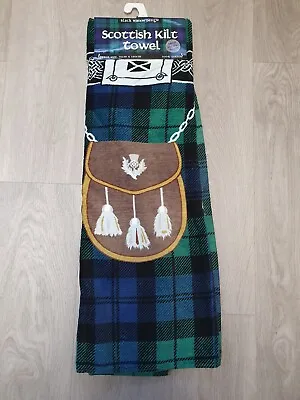Black Watch Scottish Tartan Kilt Towel 75cm X 150cm - 100% Cotton • £19.50