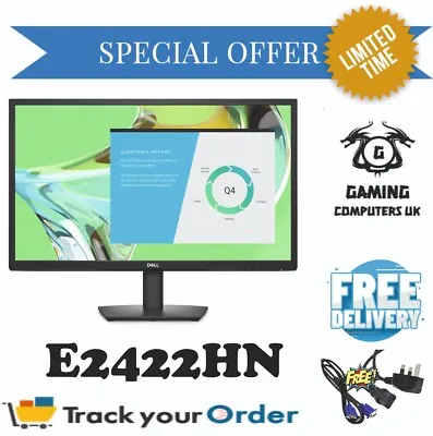 Dell E2422HN 23.8   Full HD 1920x1080P Monitor Display Screen HDMI FREE DELIVERY • £44.99