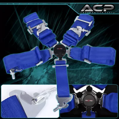 3  Blue Nylon Safety Seat Belt Harness 5 Point Adjustable Camlock Center Lock • $35.99