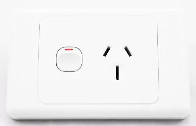 Single 15 Amp 15a Power Point Socket Outlet In White Gpo • $11