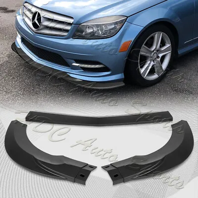 For 2008-2011 Mercedes C-Class Sport W204 Matt Black Front Bumper Spoiler Lip • $88.99