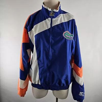 Vintage 90's Florida Gators Starter  Windbreaker Star Sleeve Jacket Size Medium • $56