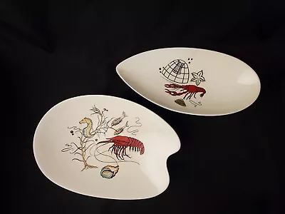 Vintage Crown Devon Fieldings Oceania Lobster Pattern Plates/platters • $36