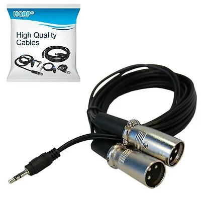 10ft 1/8  TRS To Dual Male XLR Splitter Cable For M-Audio BX5a / M-audio BX5 D2 • £9.14