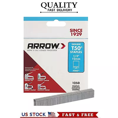 Arrow 508 Heavy Duty T50 1/2-Inch Staples 1250-Pack • $4.22