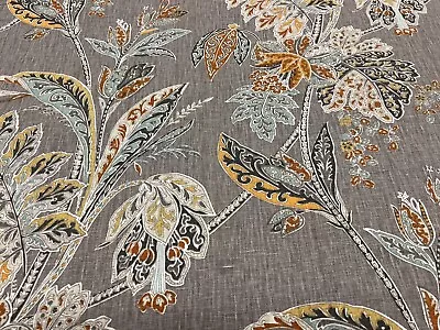 Kravet Botanical & Floral Linen Print Fabric- Ishana / Turmeric 2 Yd ISHANA.1211 • $120