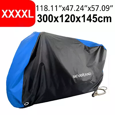 4XL Motorcycle Cover Dust UVWaterproof Heavy Duty Fit For 2.7m-2.9m Motorbike • $26.99