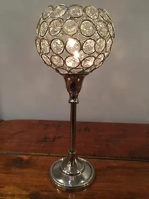 £10.99 • Buy Large Stunning Tea Light Candle Holders Crystal Glass Effect,Wedding,Xmas TLight