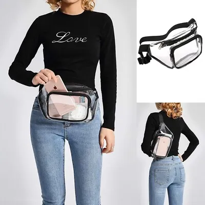 Clear Fanny Pack Stadium Approved Cute Waist Bag For Work Concert Sport Beach • $8.99