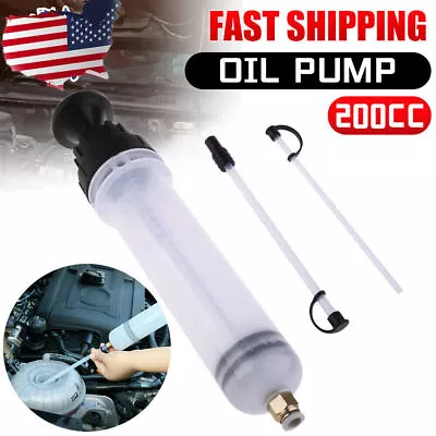 Oil Pump Waste Fluid Extractor 200CC Manual Suction Vacuum Fuel Transfer Filling • $14.99