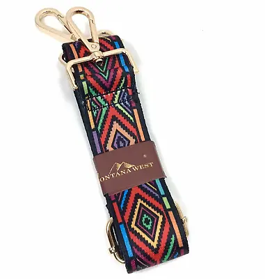 Montana West Guitar Style Crossbody Bag Purse Strap Replacement Multicolor Aztec • $16.99