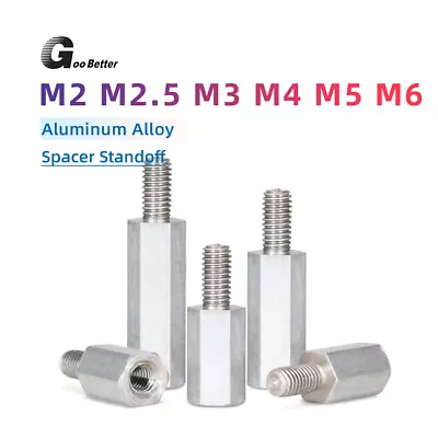 Hex Spacer Standoff Mount Fixing Aluminium PCB Metric Bolts M2 M2.5 M3 M4 M5 M6 • £2.99