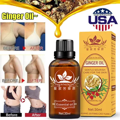 $7.95 • Buy Belly Drainage Ginger Oil Natural Therapy Lymphatic Essential Massage Liquid USA