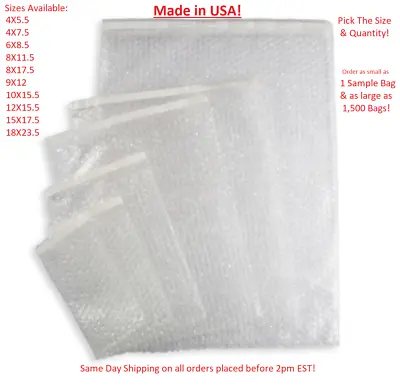 Bubble Out Self Sealing Bags | Protective Wrap Pouches | Full Line Available • $75.54