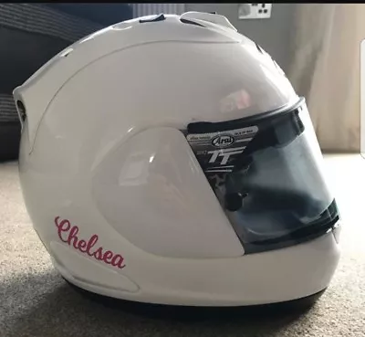 £2 • Buy Personalised Name Sticker Label Decal For Motorbike/Motorcycle/Bike/Crash Helmet