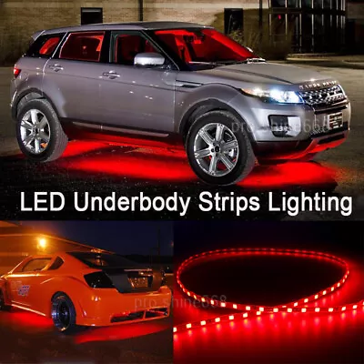 4pcs Red LED Strip Under Car Underglow Underbody System Neon Light For Explorer • $12.29