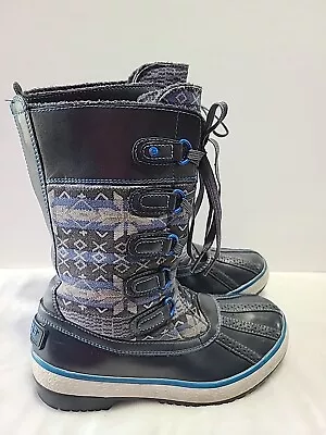 UGG Baroness Fair Isle Blue Women’s Size US 6 Duck Boots • $36
