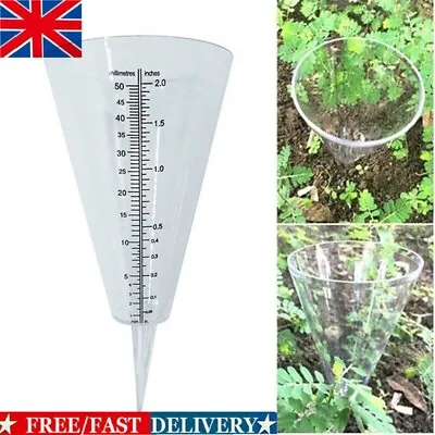 Cone Rain Gauge Measurement Ground Precipitation Garden Rainfall Measuring To Am • £9.30
