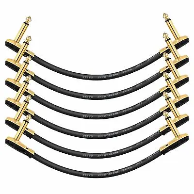 $22.99 • Buy Donner 6-pack 6 Inch Right Angle 1/4 Patch Cables For Guitar Effect Pedal Board