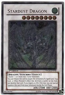 1x Stardust Dragon - TDGS-EN040 - Ultimate Rare - Unlimited Edition Heavily Play • $84.98