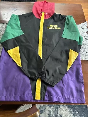 MTV Men’s Large Rain Jacket Excellent Condition /Windbreaker Bright Colors • $12.99